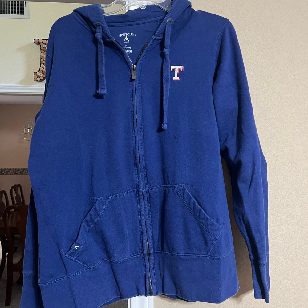 Antigua Navy Texas Rangers Women's Zip-Up Jacket XL